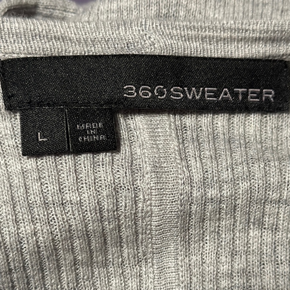 360 Sweater Light Gray Long Cardigan - Picture 2 of 5